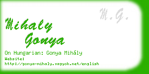 mihaly gonya business card